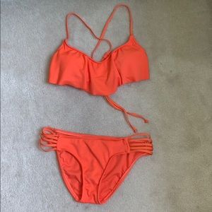 Mossimo supply coral straps bikini
